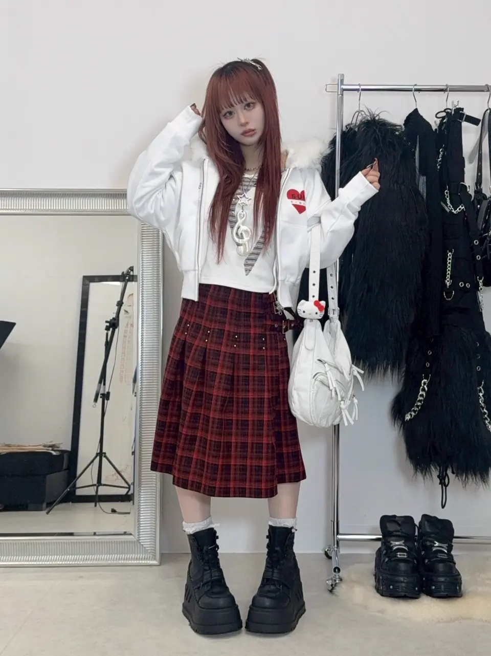 SETUP‐EXE】FUR TRIMMING HOODED ZIP-UP / 【セットアップエグゼ