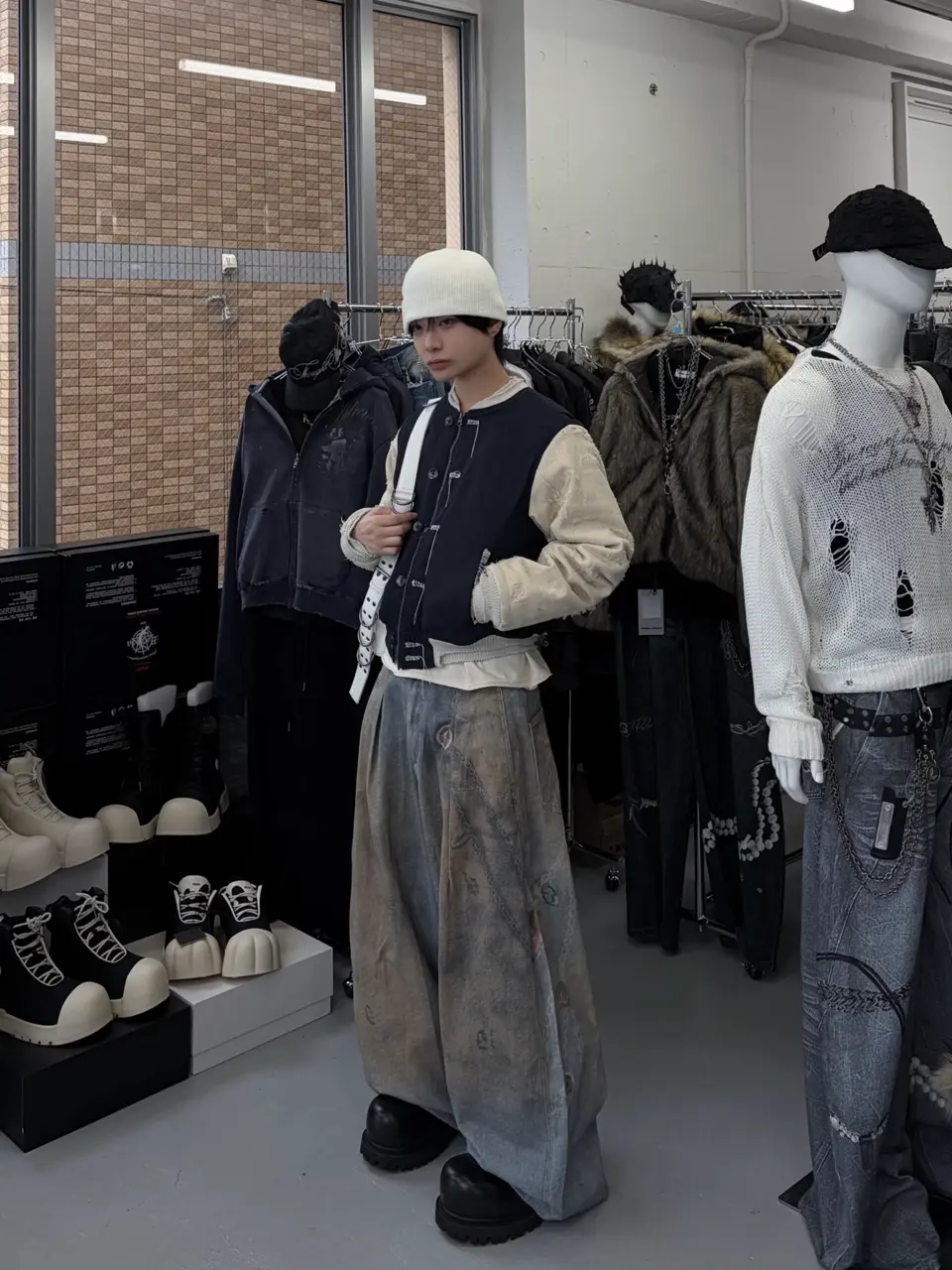 LUV CODE】chain printed balloon denim pants – PRESSING WEB SHOP