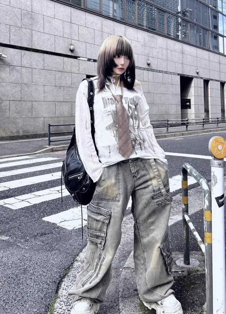 Never mind the XU】see-through damage knit (2color) – PRESSING WEB