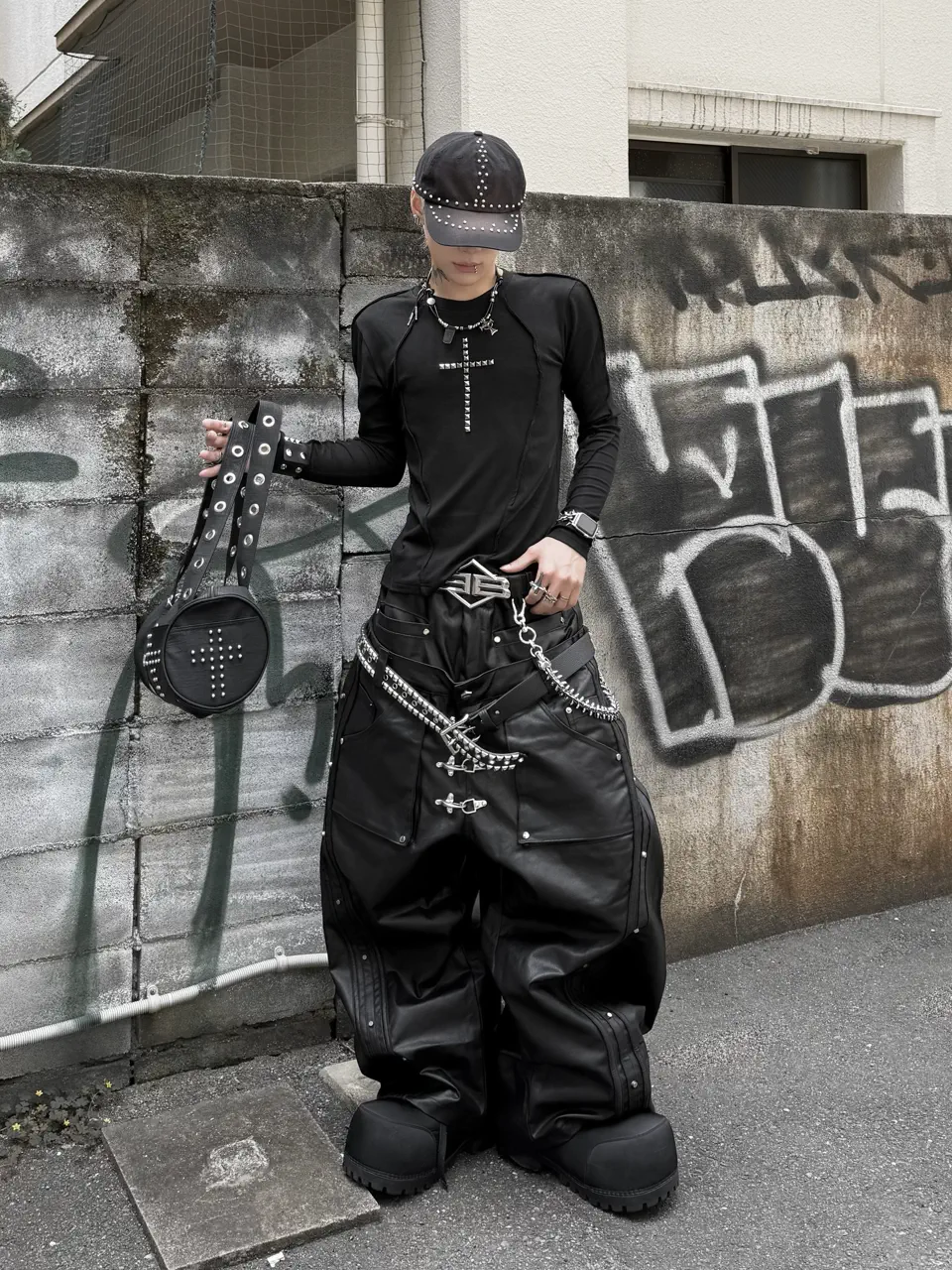 Rosen Kreuz】guilty cross leather choker – PRESSING WEB SHOP