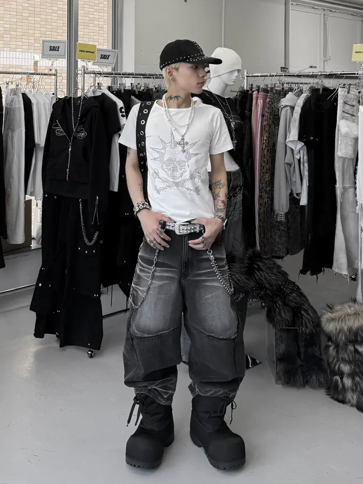 国際配送【Never mind the XU】rhinestone belt 2 (6color) – PRESSING