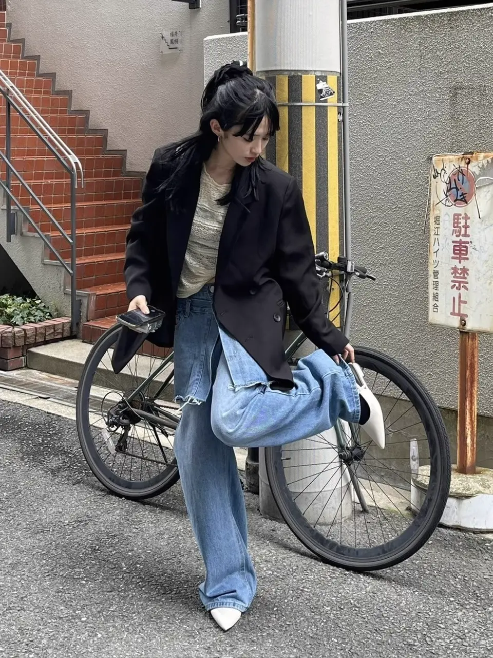 受注制【OaKS】skirt layered denim pants – PRESSING WEB SHOP