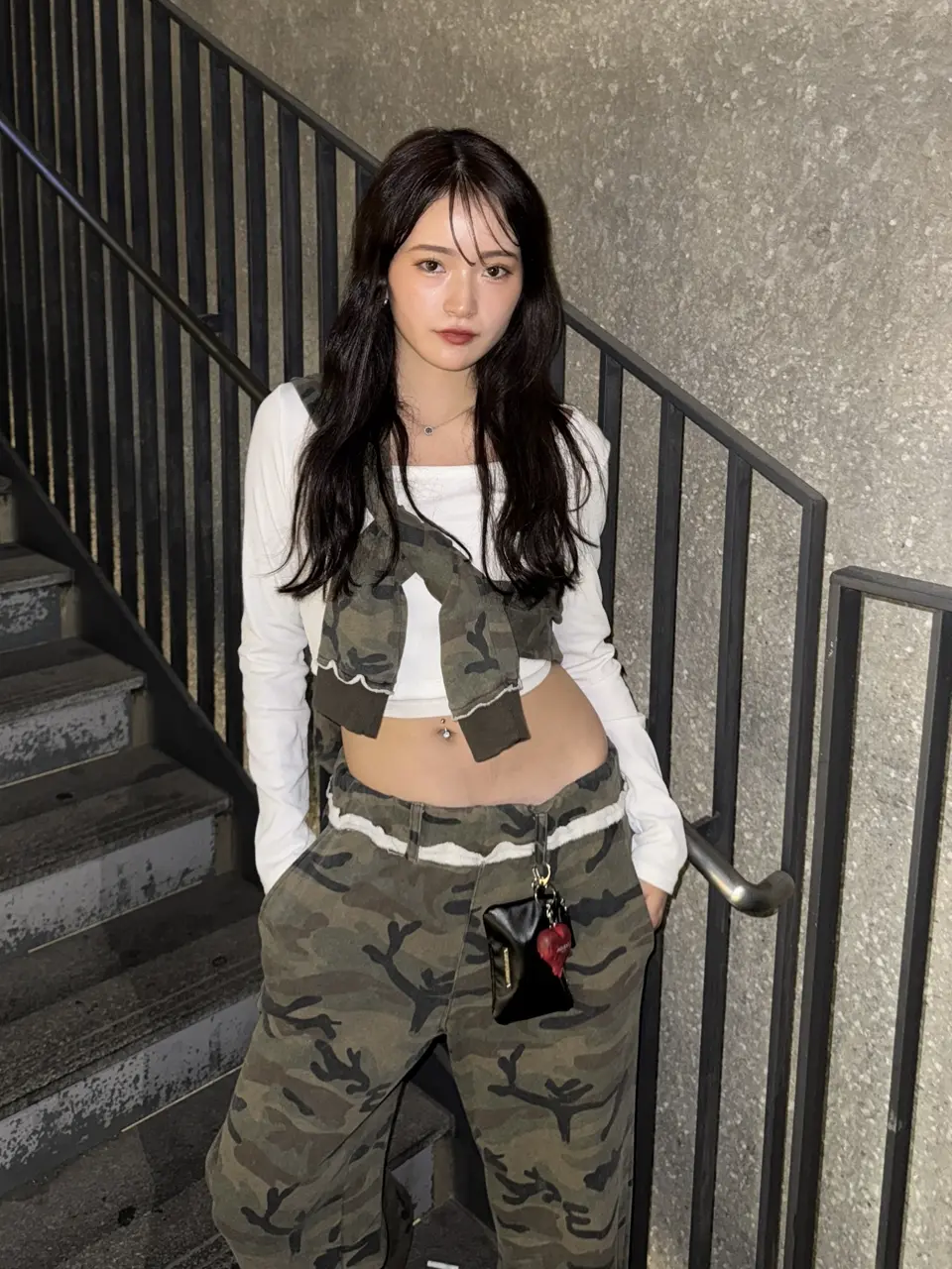 ラインヴァンド LEINWANDE nature camo カモニット セーター 長袖 カモフラ 迷彩柄 アルパカ混 モヘヤ混 F 茶 黒 迷彩柄ニット ニット レディース トップス 長袖 送料無料