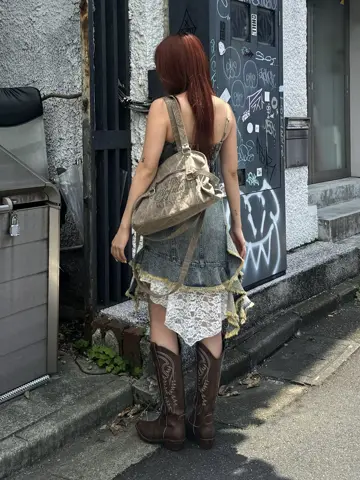 安心追跡付【KAREN MILLEN】レース ゴデット ミディスカート mizuiro ind シアーギャザーダブルヘムスカート｜ MARcourt