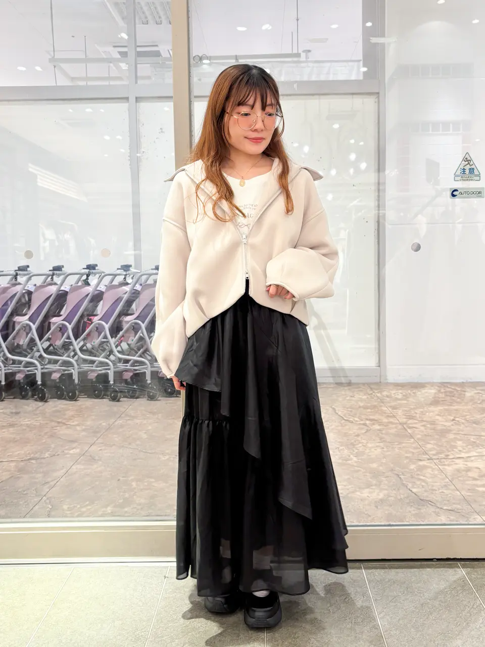 ダンボールニットZIPブルゾン/earth music&ecology（アース