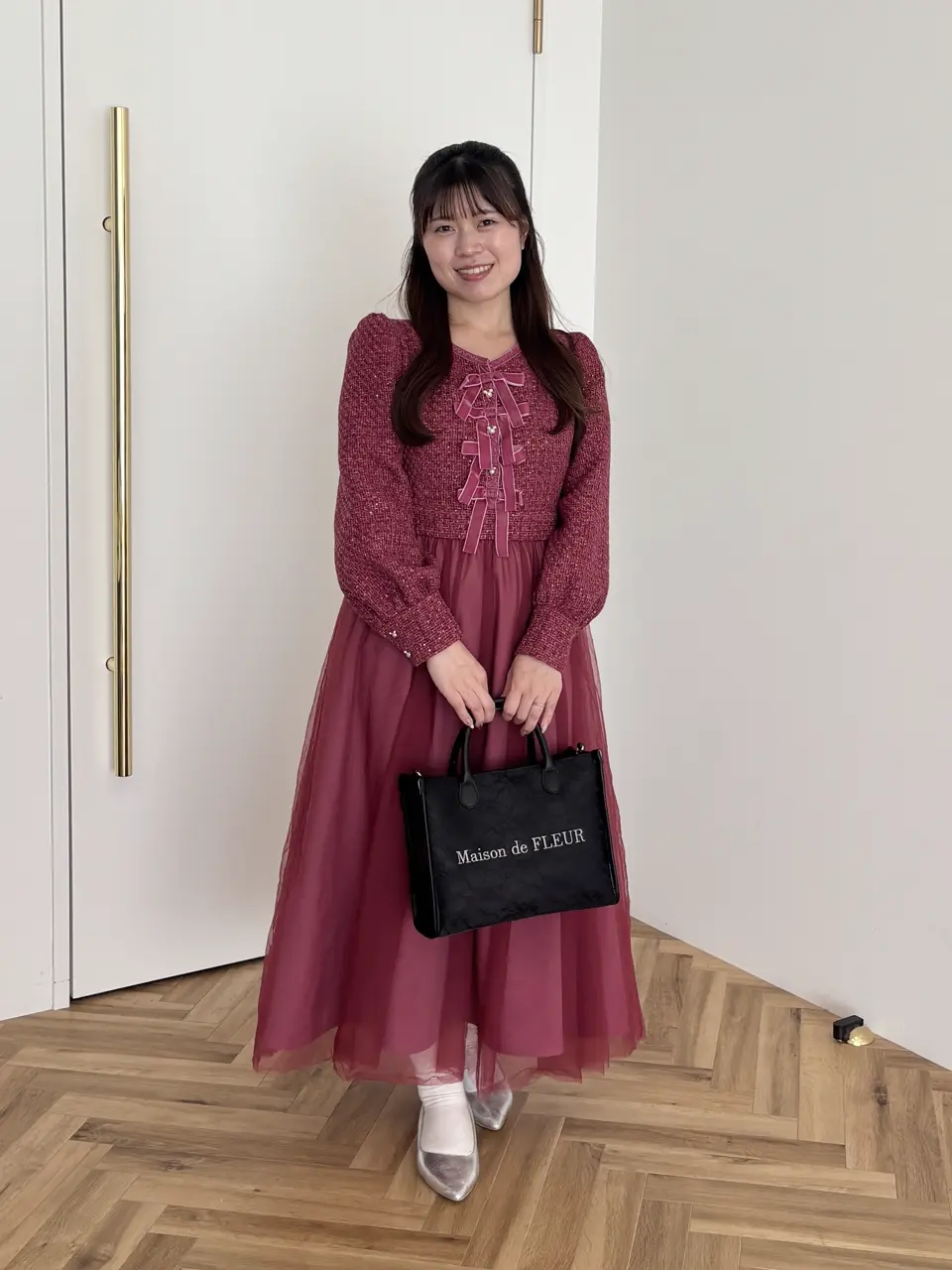 レース2Wayトートバッグ/Maison de FLEUR（メゾン ド フルール）の