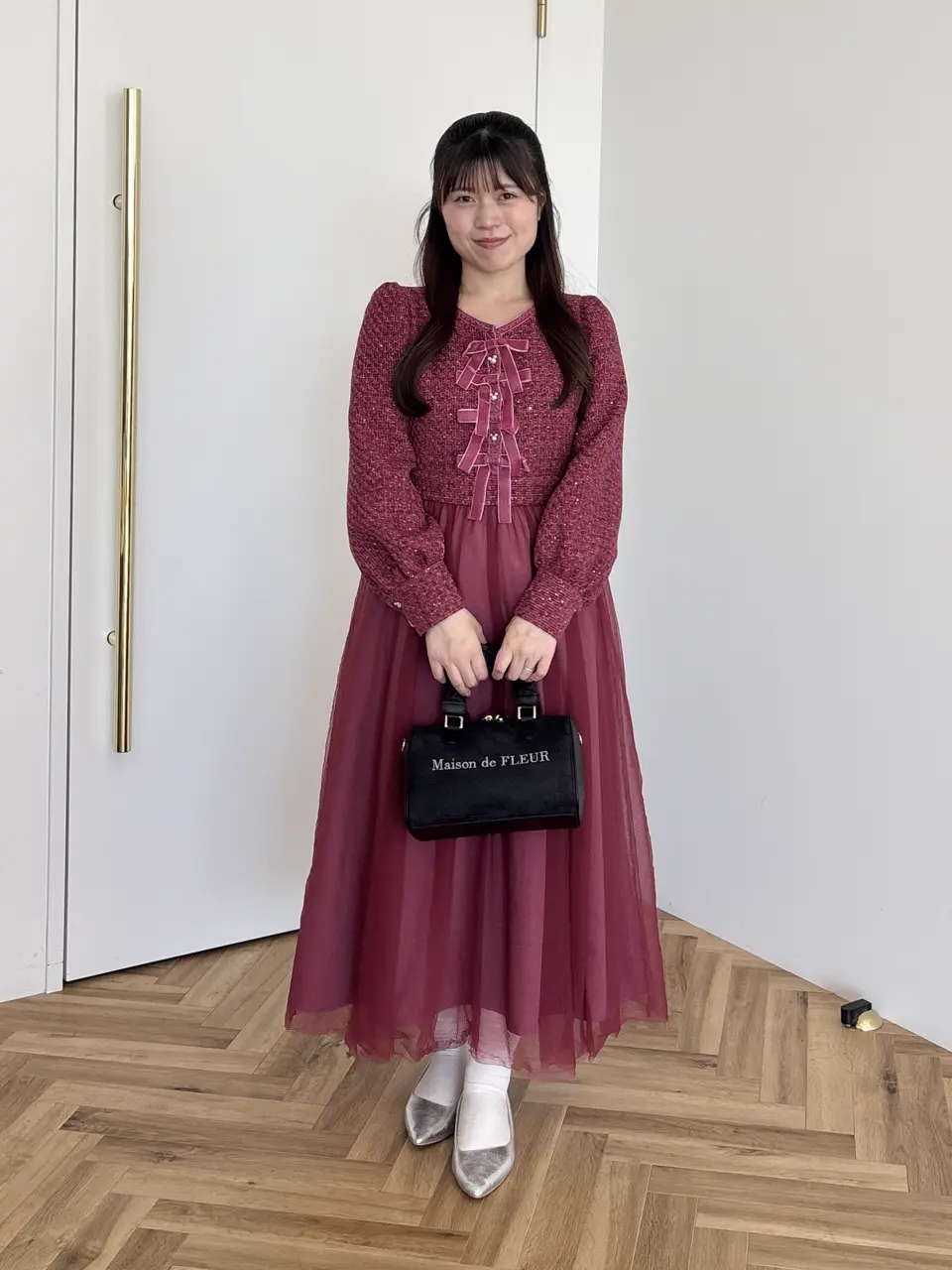 レース2Wayボストンバッグ/Maison de FLEUR（メゾン ド フルール）の