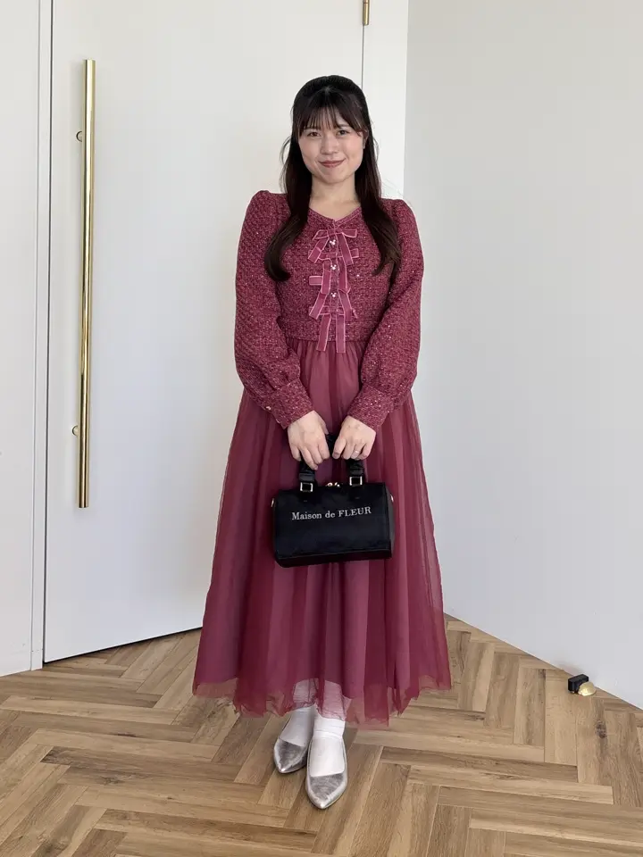 レース2Wayボストンバッグ/Maison de FLEUR（メゾン ド フルール）の