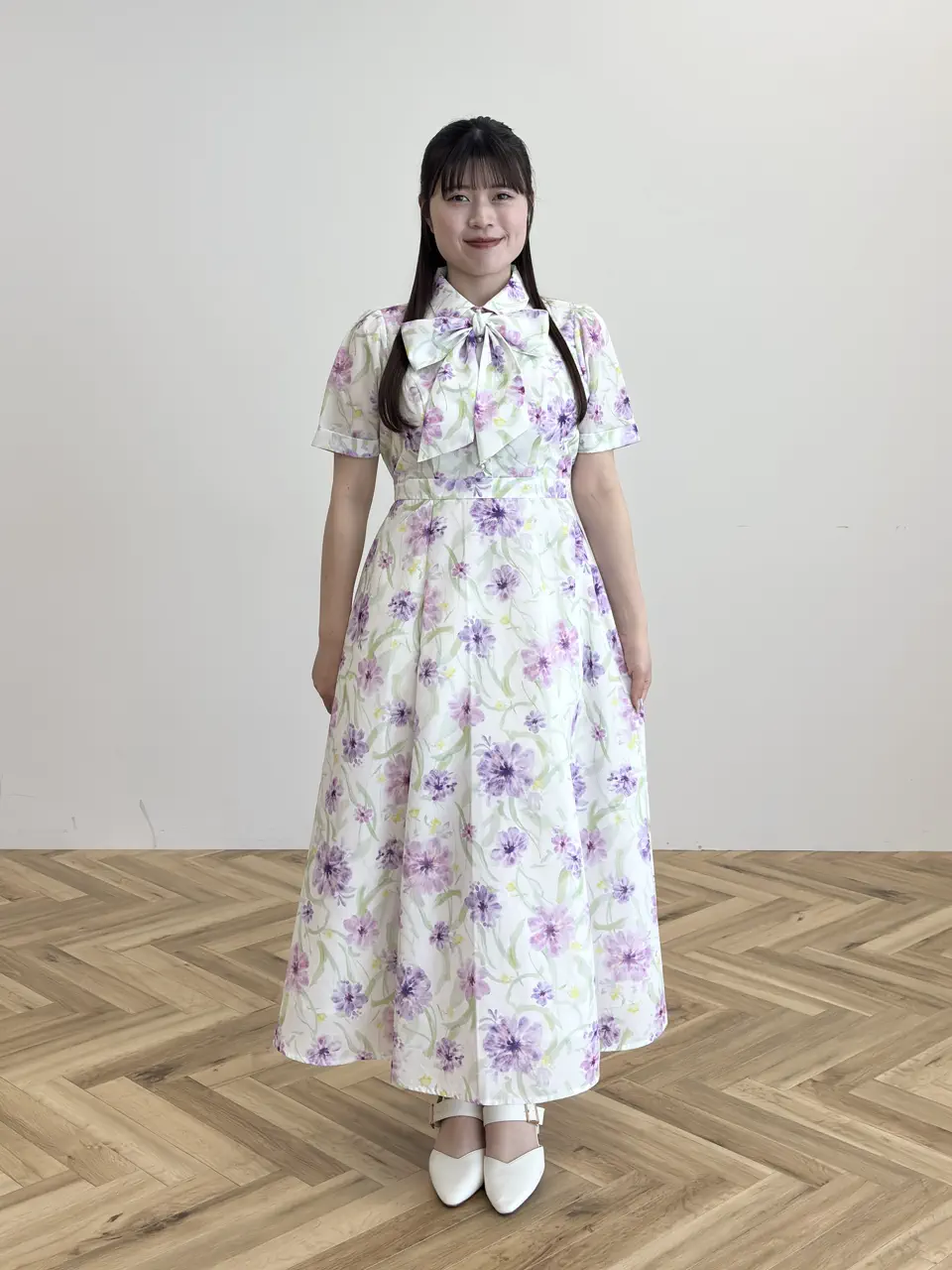 Nerori様 紫色 花柄ワンピーススーツ 水彩花柄ワンピース/Areeam（アリーム）のその他ワンピース