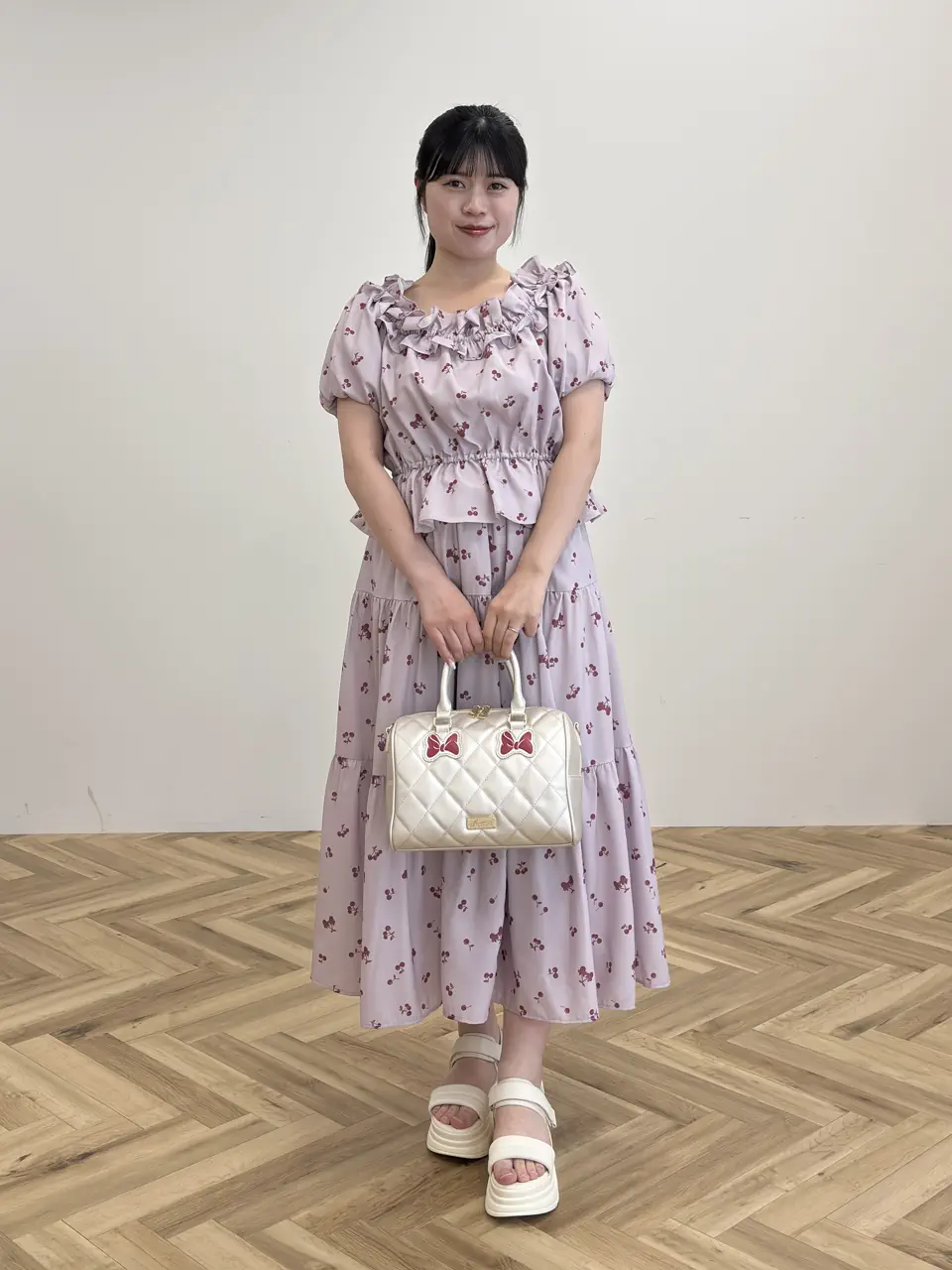 【完売品】Areeam 　アリーム　ミニー　キルティング　ボストンバッグ ミニー/キルティングボストンバッグ/Areeam（アリーム）のハンドバッグ