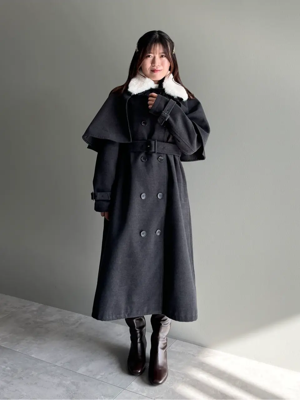 ファー付きケープコート/Areeam（アリーム）のその他コート