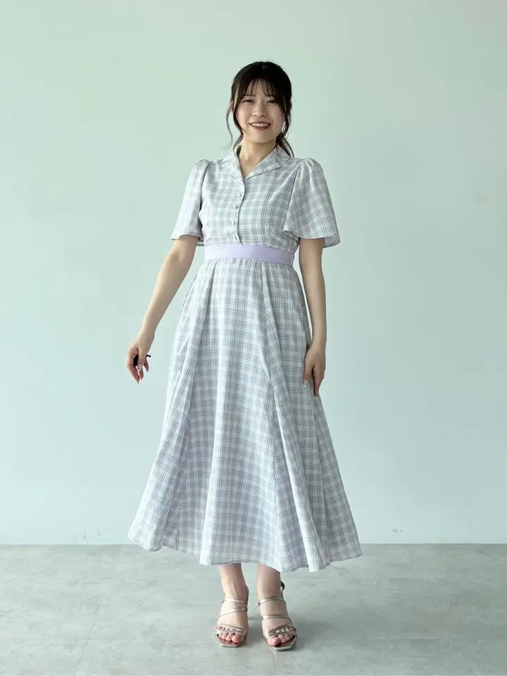 フレアスリーブチェックワンピース/Areeam（アリーム）のワンピース