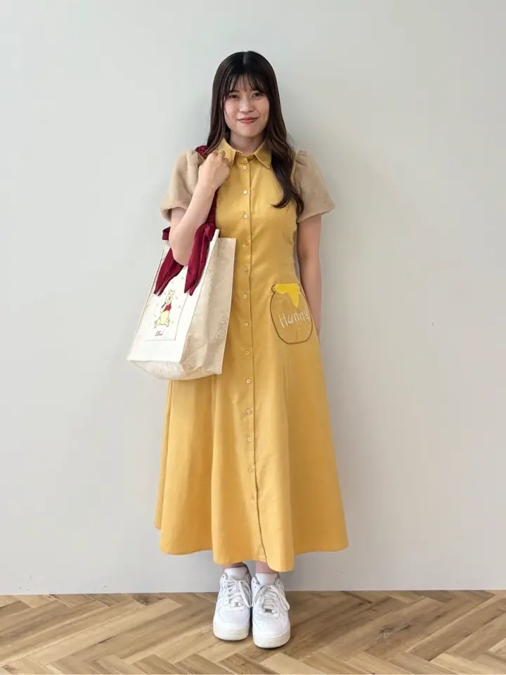 Disney Winnie the Pooh/ ファースリーブワンピース Winnie the Pooh/ファースリーブワンピース/Areeam（アリーム）の