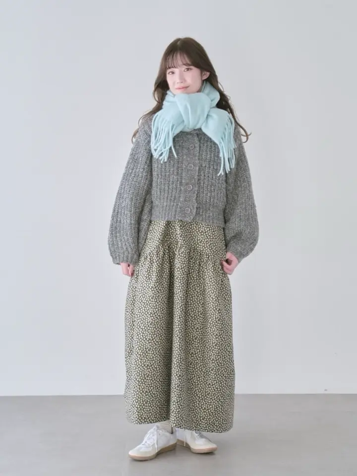 ≪USED≫ワンポイントロゴ刺繍マフラー/earth music&ecology（アース