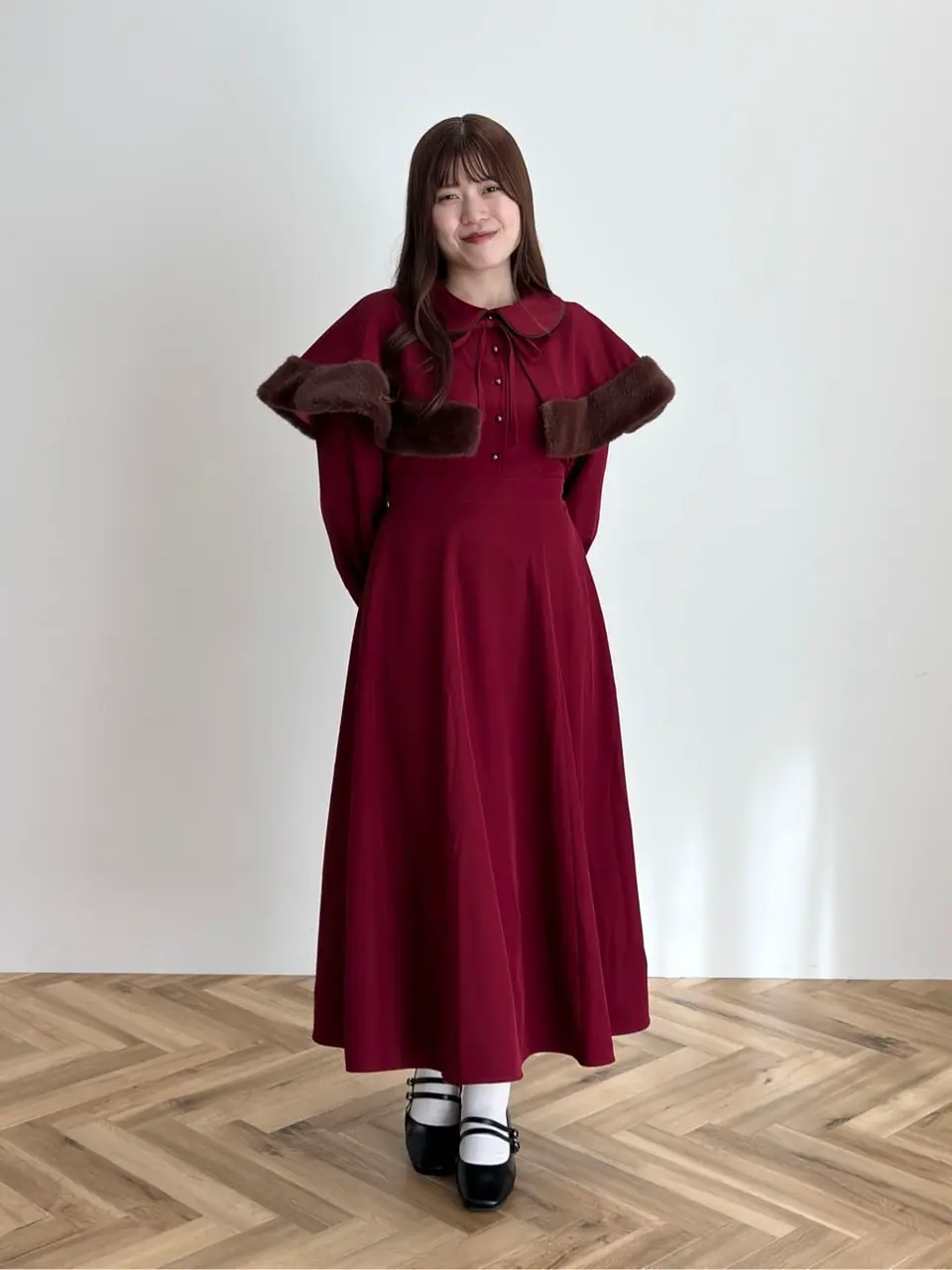 ファーケープ付きワンピース/Areeam（アリーム）のその他ワンピース