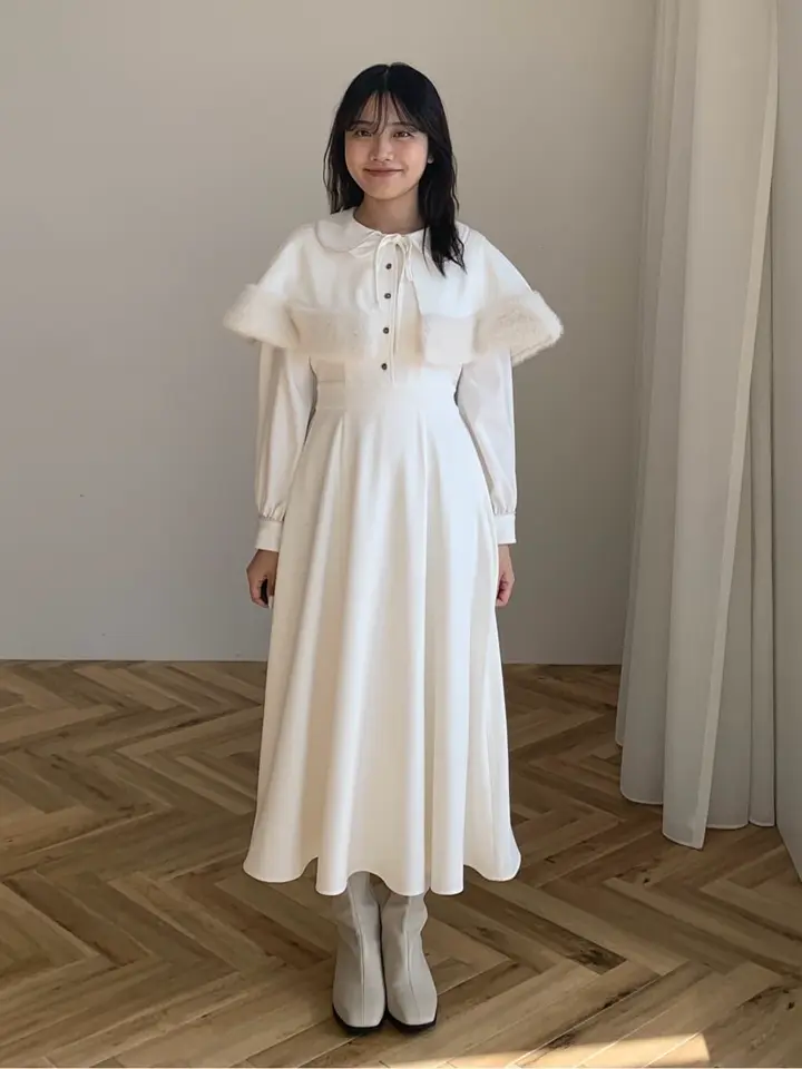 ファーケープ付きワンピース/Areeam（アリーム）のその他ワンピース