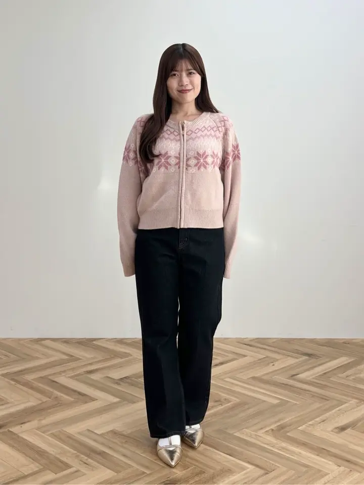 Areeam POPUP限定　冬を贈るノルディックニット ノルディック柄ニットジップカーディガン/Areeam（アリーム）の