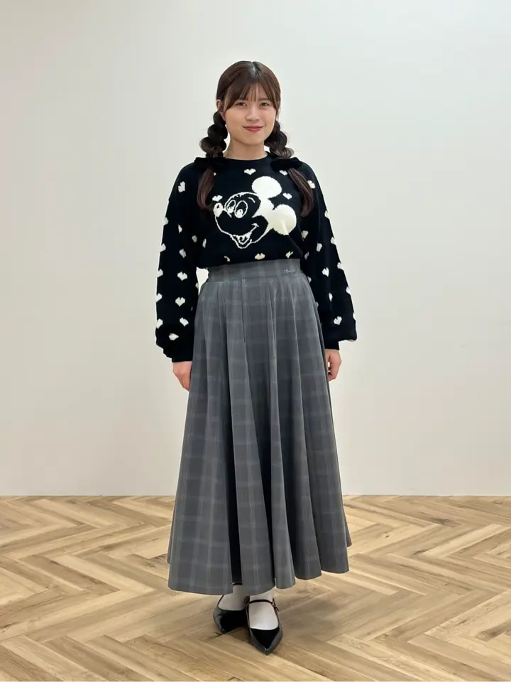 piu1uguale3⭐︎ミッキーコラボセーター美品 ミッキー/ジャガードニットプルオーバー/Areeam（アリーム）のニット