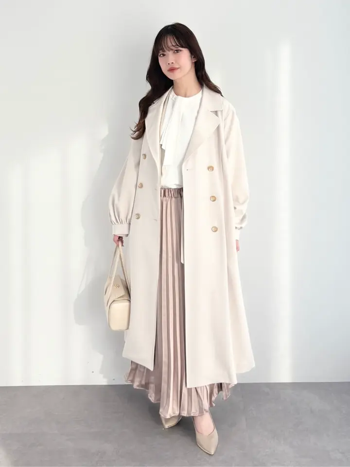 パフスリーブトレンチコート/earth music&ecology（アース