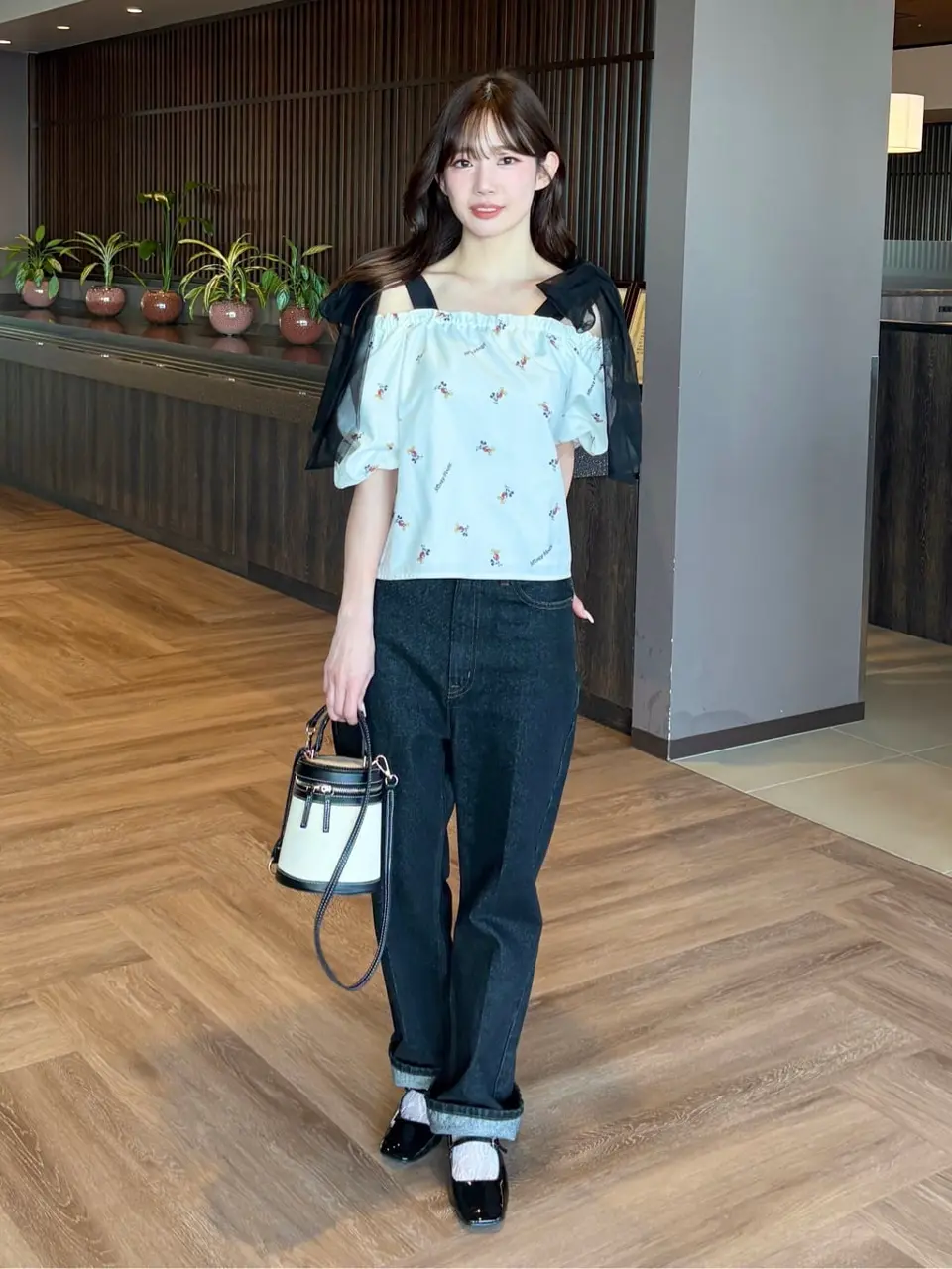 ミッキー / 総柄リボンブラウス/Areeam（アリーム）のニット・セーター