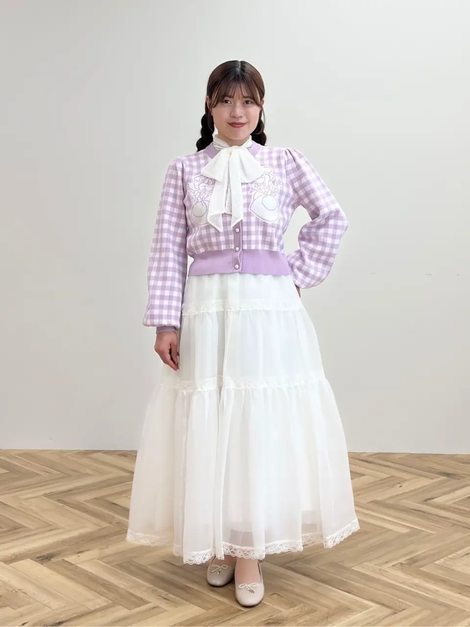 【新品】Areeam Disney シンデレラ/スージ&パーラ カーディガン シンデレラ/スージー&パーラ/チェックカーディガン/Areeam（アリーム