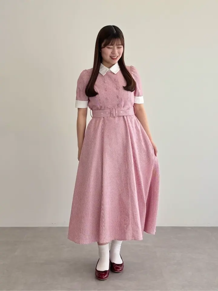 完売品　新品未使用　Areeam クレリックストライプワンピース クレリックストライプワンピース/Areeam（アリーム）のシャツ