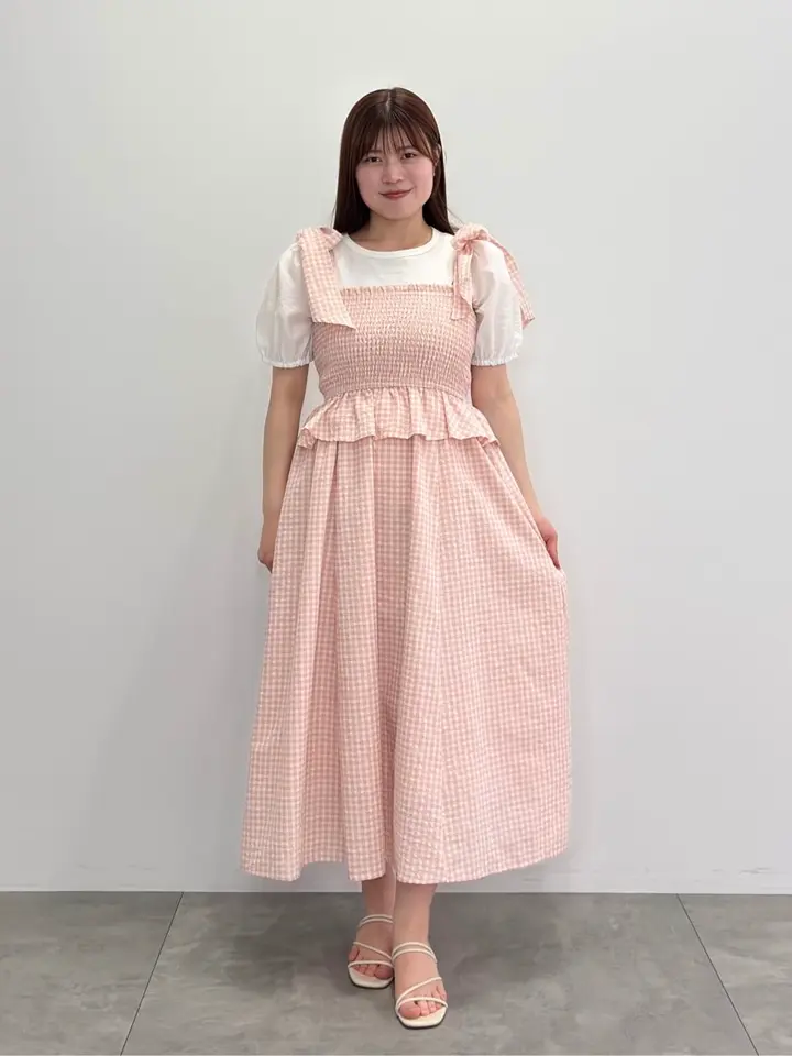 シャーリングチェックキャミワンピース/Areeam（アリーム）のキャミ