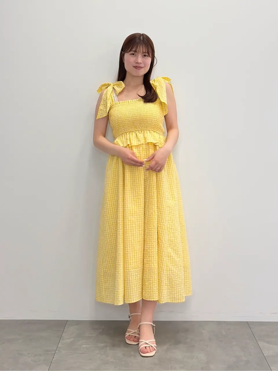 シャーリングチェックキャミワンピース/Areeam（アリーム）のキャミ