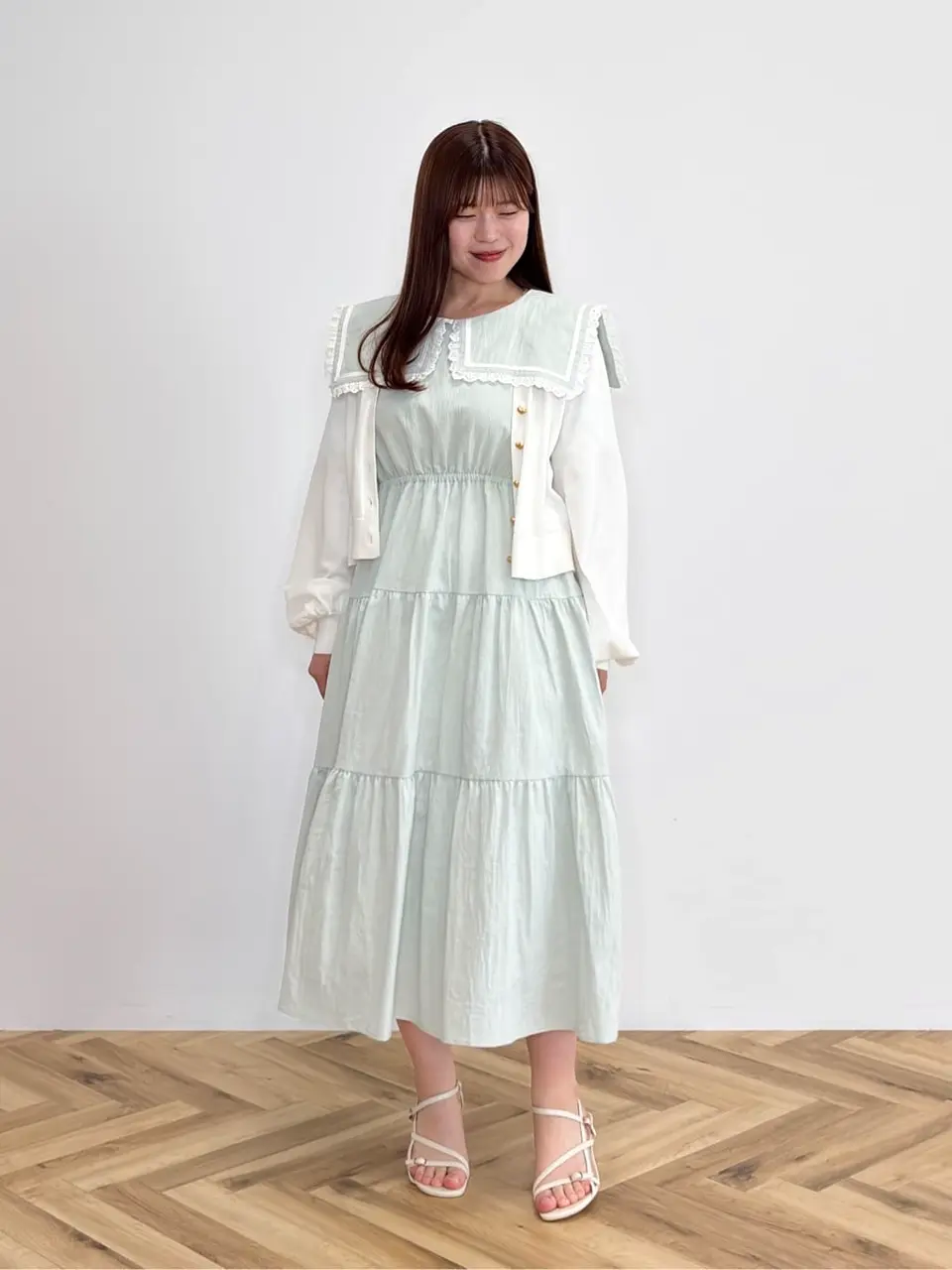 ≪USED≫スクエアカラーティアードワンピース/Areeam（アリーム）の 