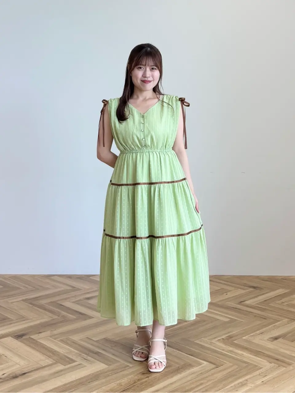ショルダーギャザー配色リボンワンピース/Areeam（アリーム）のその他
