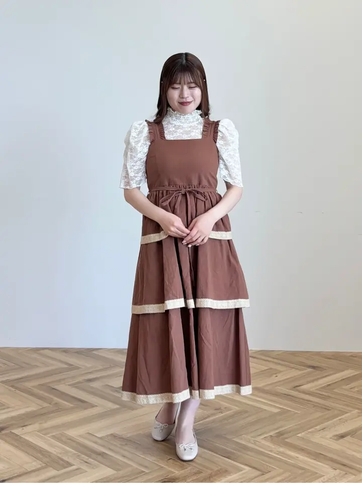 配色レースキャミワンピース/Areeam（アリーム）のキャミワンピース