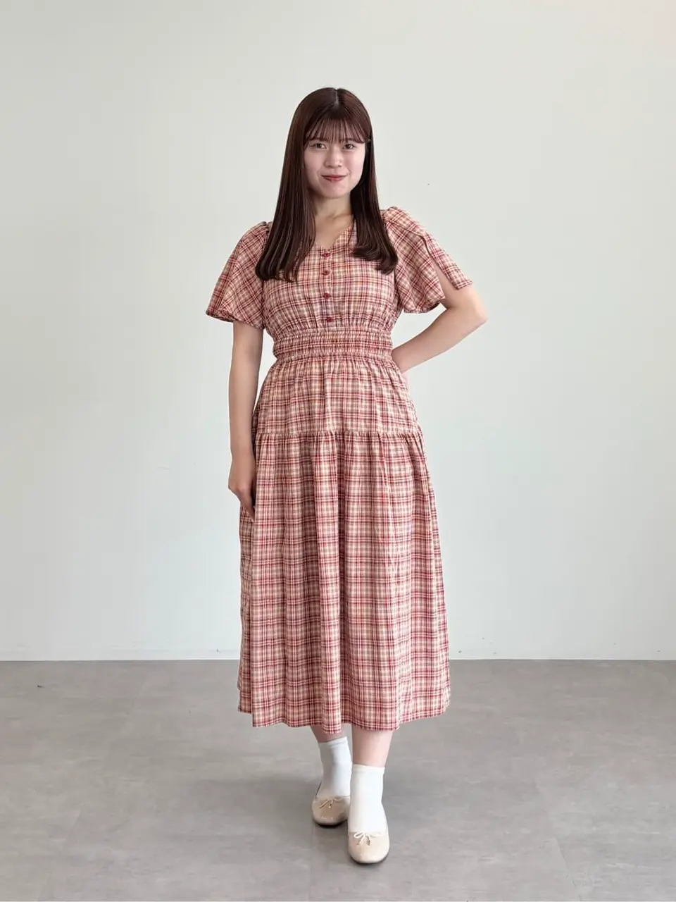 スリットスリーブチェックワンピース/Areeam（アリーム）のその他