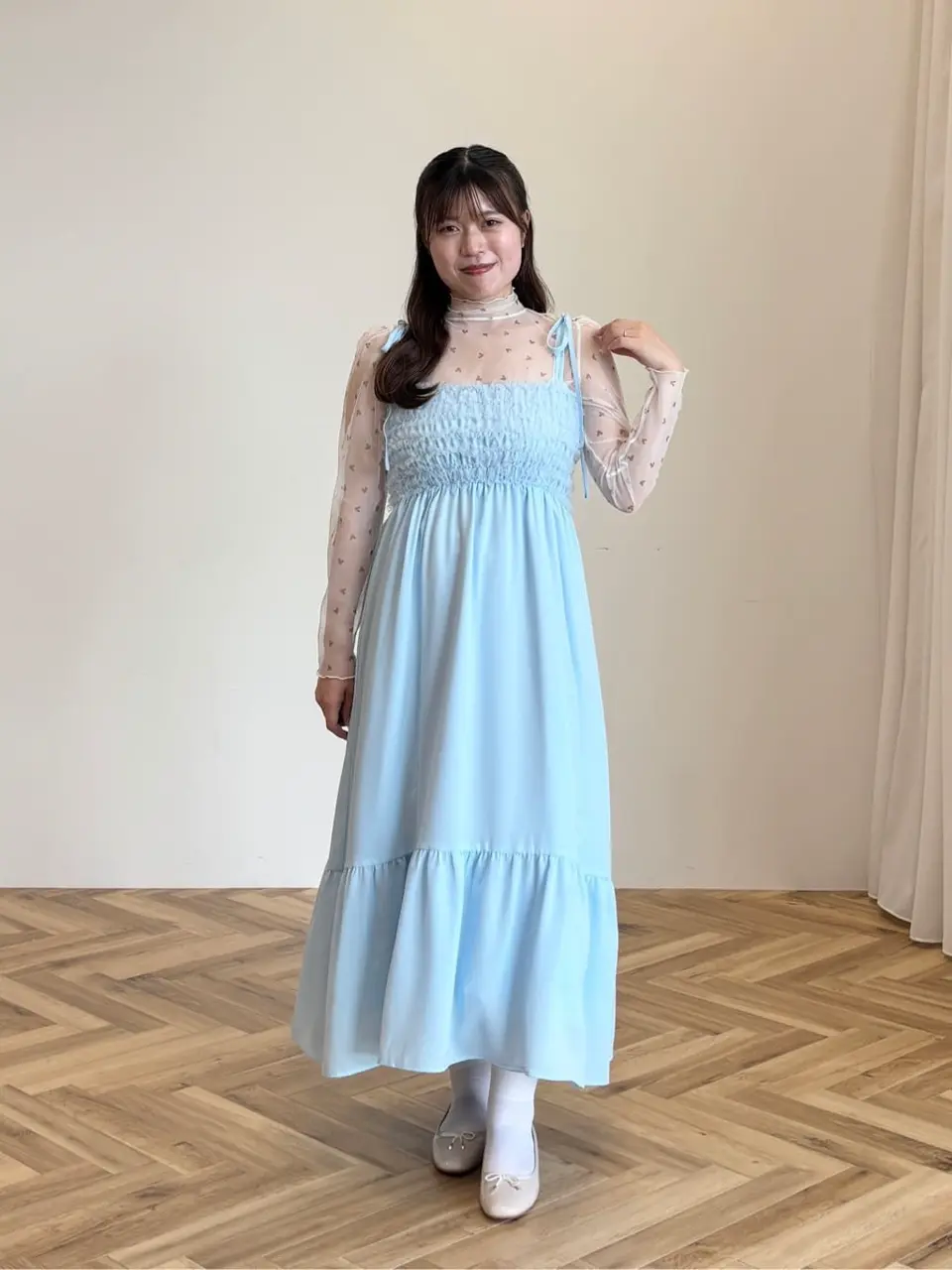 ミッキー/シェイプ柄シアーインナートップス/Areeam（アリーム）の