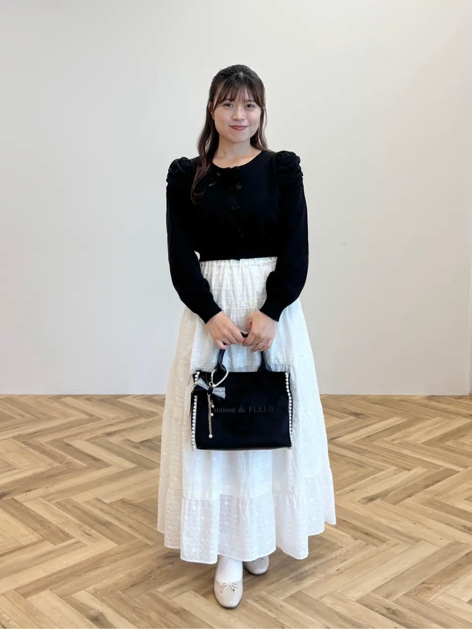 ベロア2Wayスクエアトートバッグ/Maison de FLEUR（メゾン ド フルール