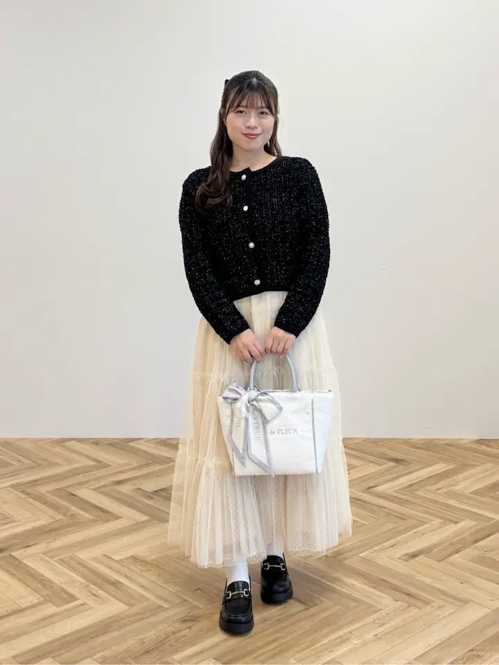 スカーフ付きボア2WayMトートバッグ/Maison de FLEUR（メゾン ド