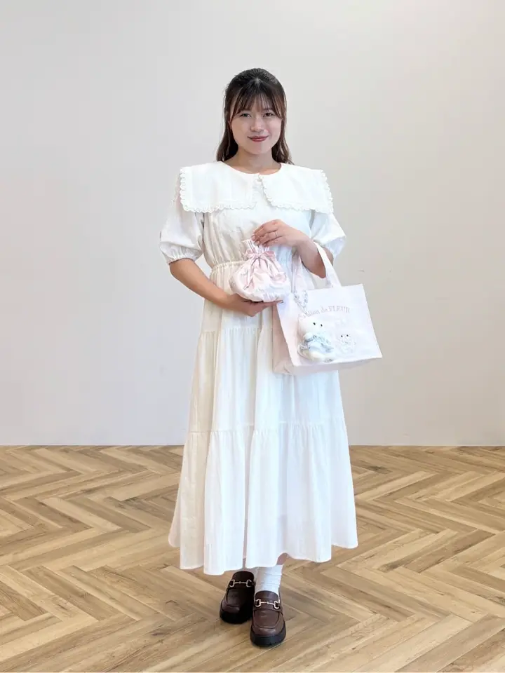 クリーミーねこ/うさぎ巾着ポーチ/Maison de FLEUR（メゾン ド