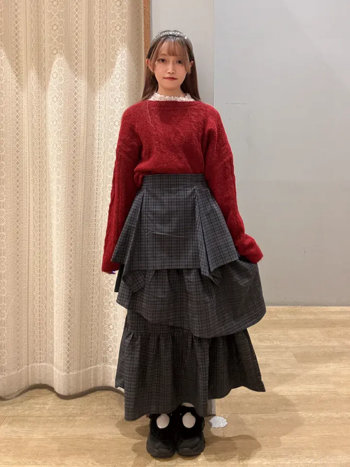 b1541 23区 大きいサイズ46 モヘヤ混 ニットプルオーバー SHIPS（シップス）の「*モヘヤ混カラーシャギーニットプルオーバー