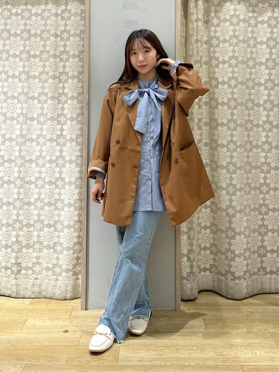 2wayボウタイブラウス/earth music&ecology（アース ミュージック