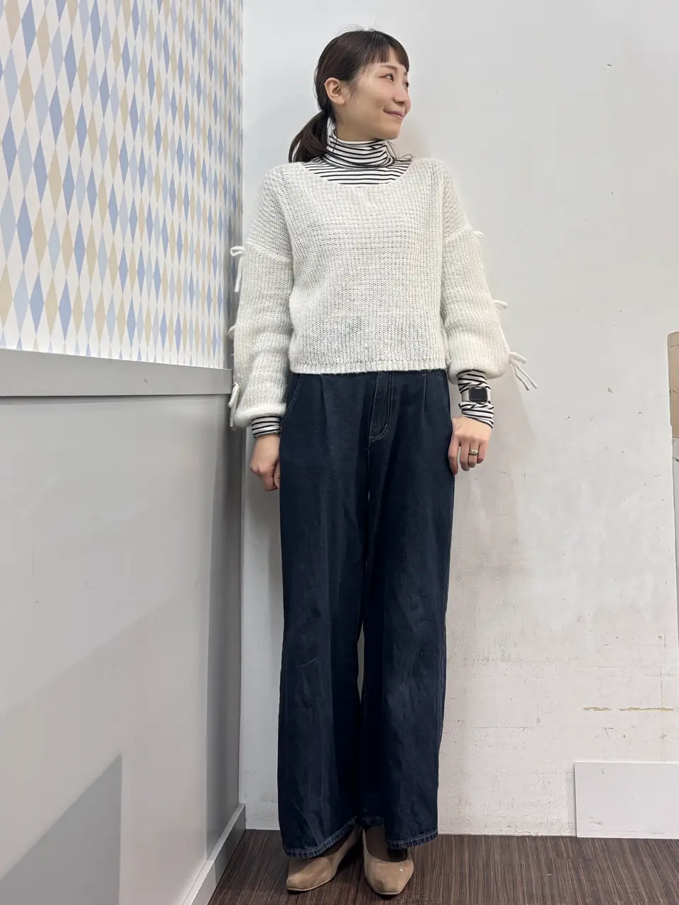 キャンセルのため再出品♡新品タグ付き定価以下♡レース付きアンゴラニット♡ピンク niko and（ニコアンド）の「ブラッシング起毛BIGカーディガン