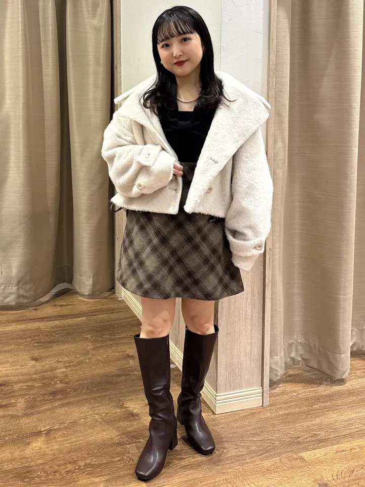 WEB限定】シャギーショートコート/earth music&ecology（アース