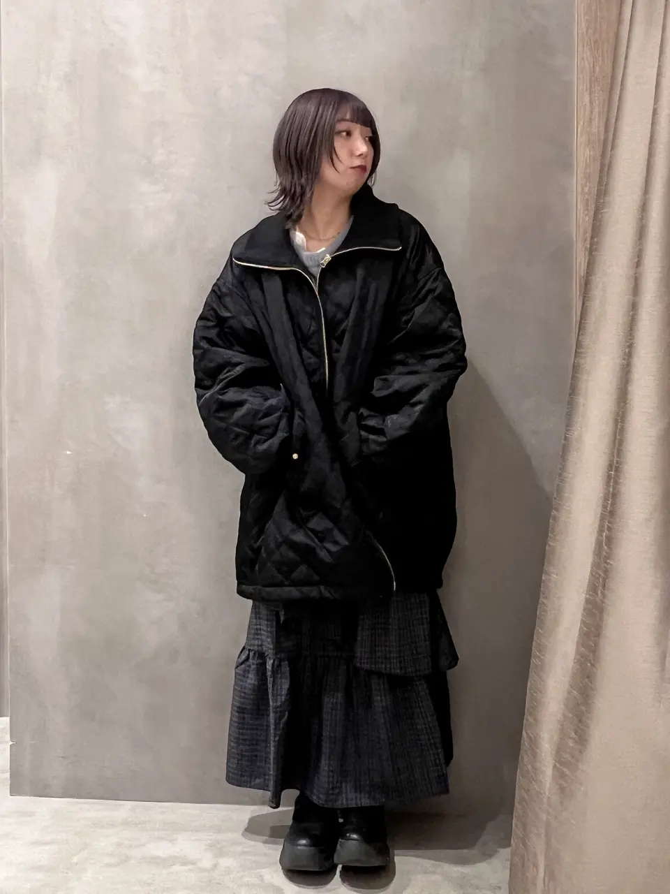 キルティングバルーンコート/earth music&ecology（アース