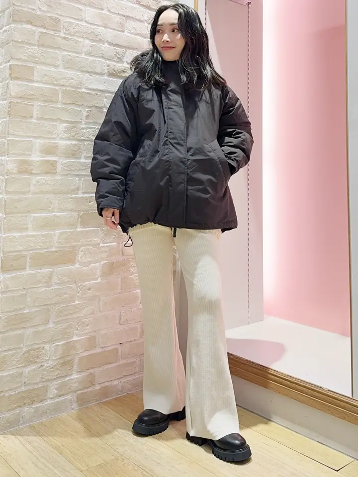 フーデットパファーコート/earth music&ecology（アース ミュージック