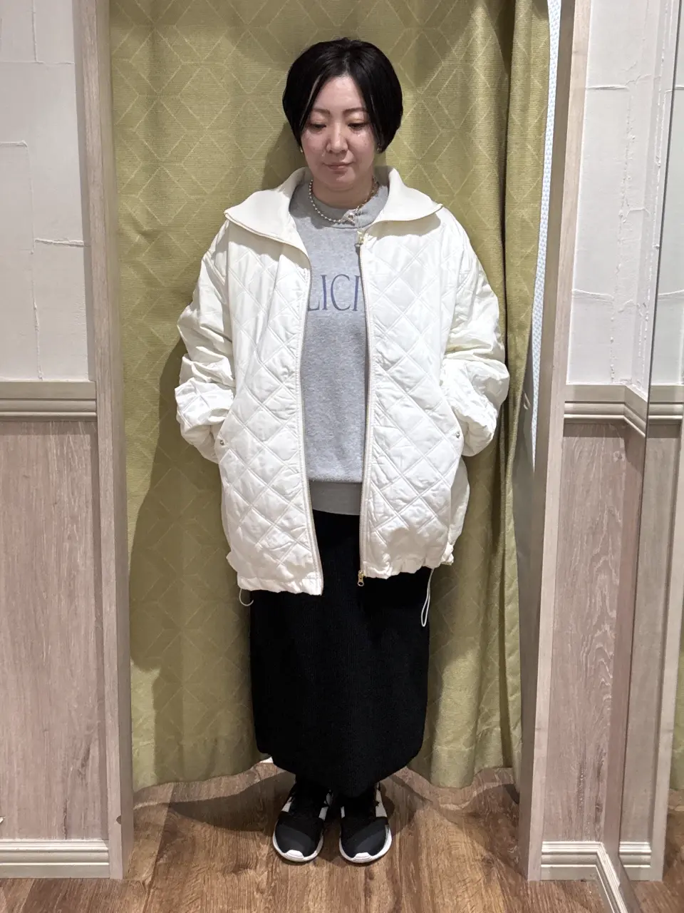 ⭐︎新品未使用タグ付き⭐︎MAMU キルティングバルーンコート　カーキ色 新品タグ付き MAMU キルティングバルーンコート 【公式通販】