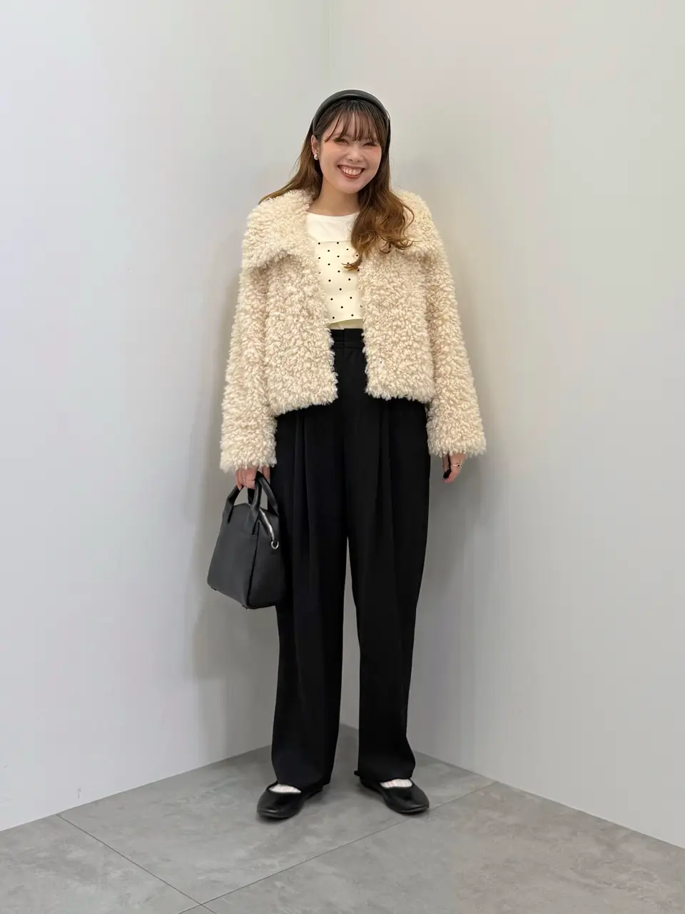 プードルファーショートブルゾン/earth music&ecology（アース