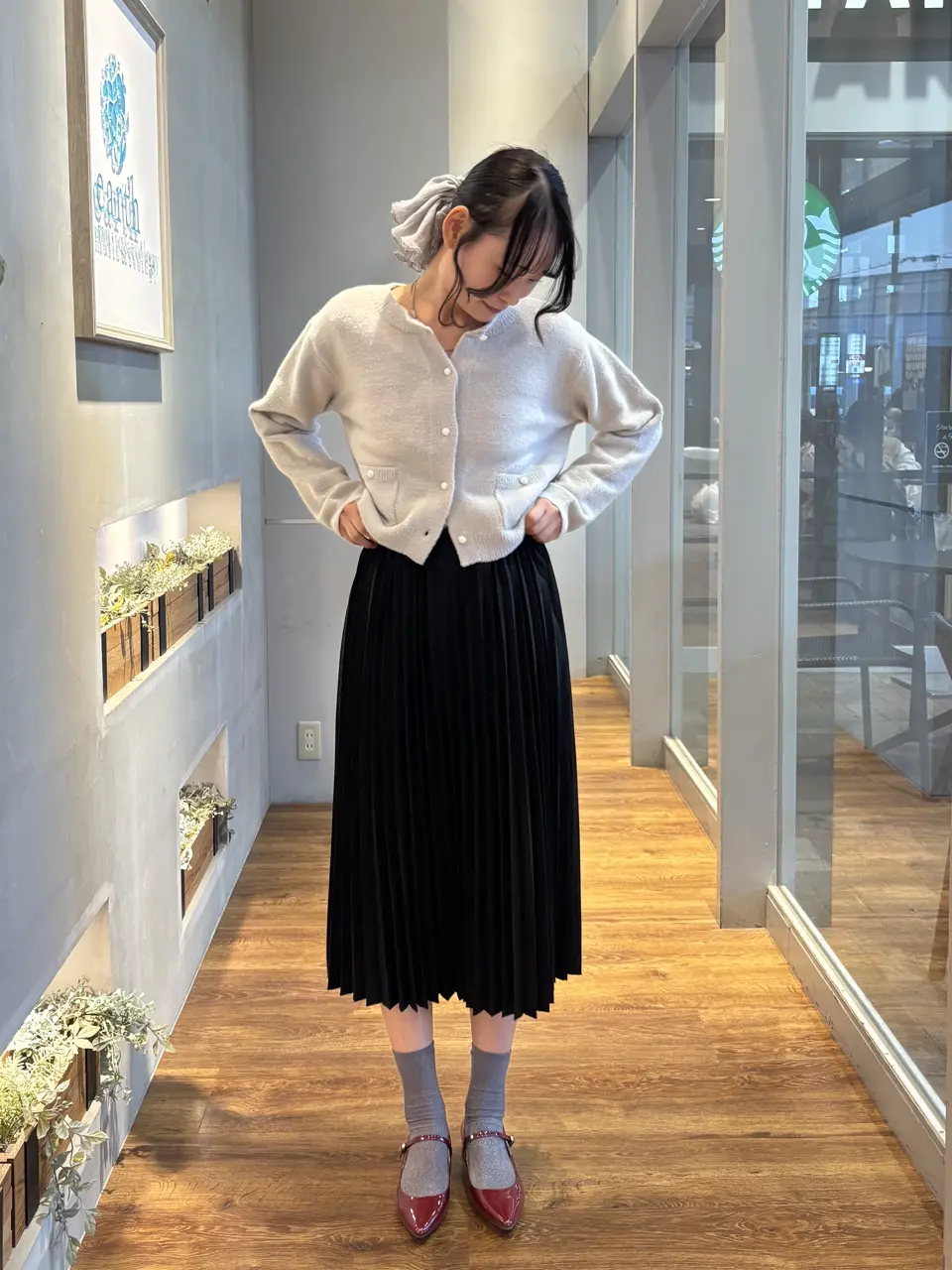 プリーツミディスカート/earth music&ecology（アース ミュージック