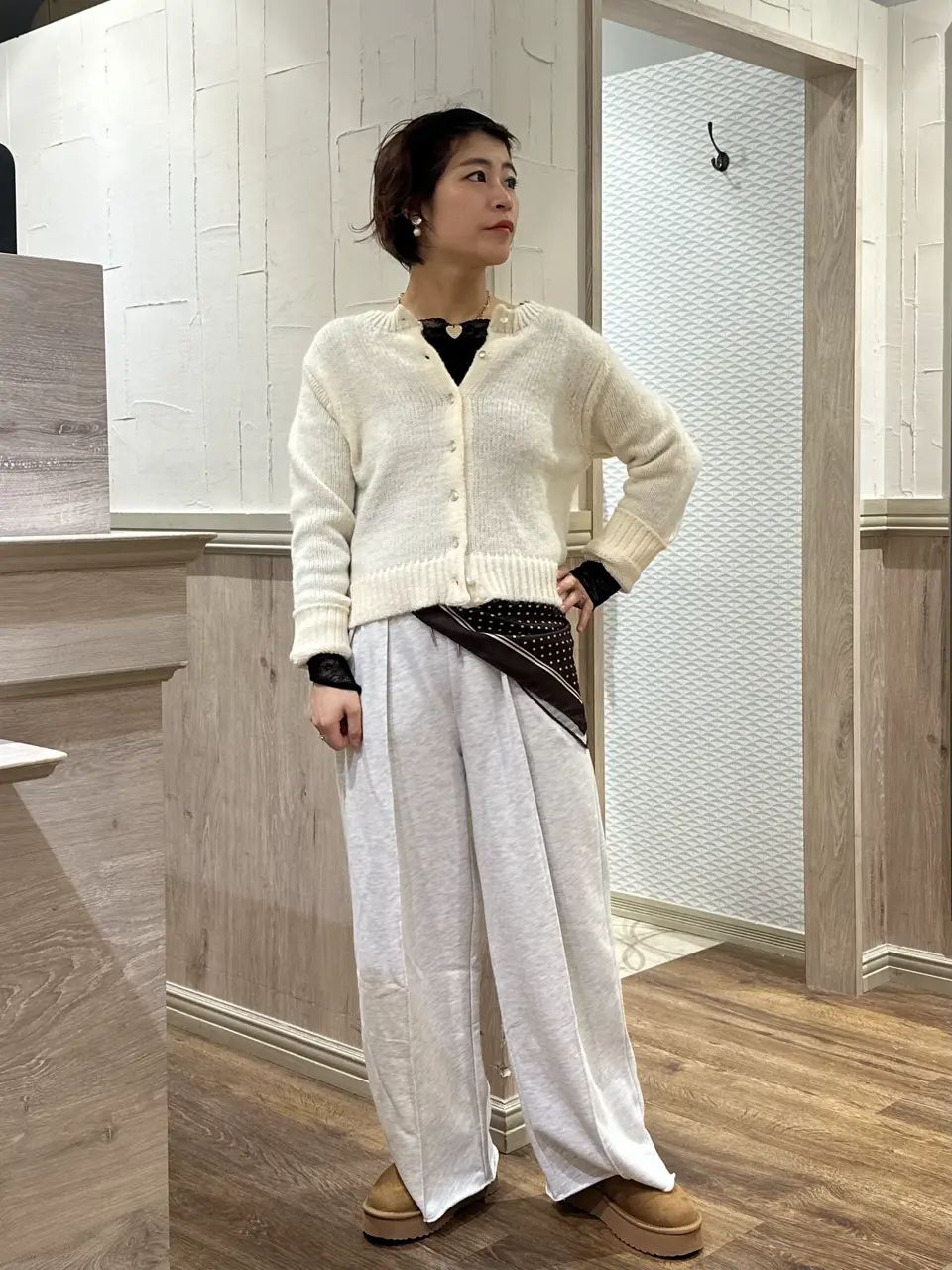 ≪USED≫SET2点フラワースパンコールカーデ＋ビスチェ/earth