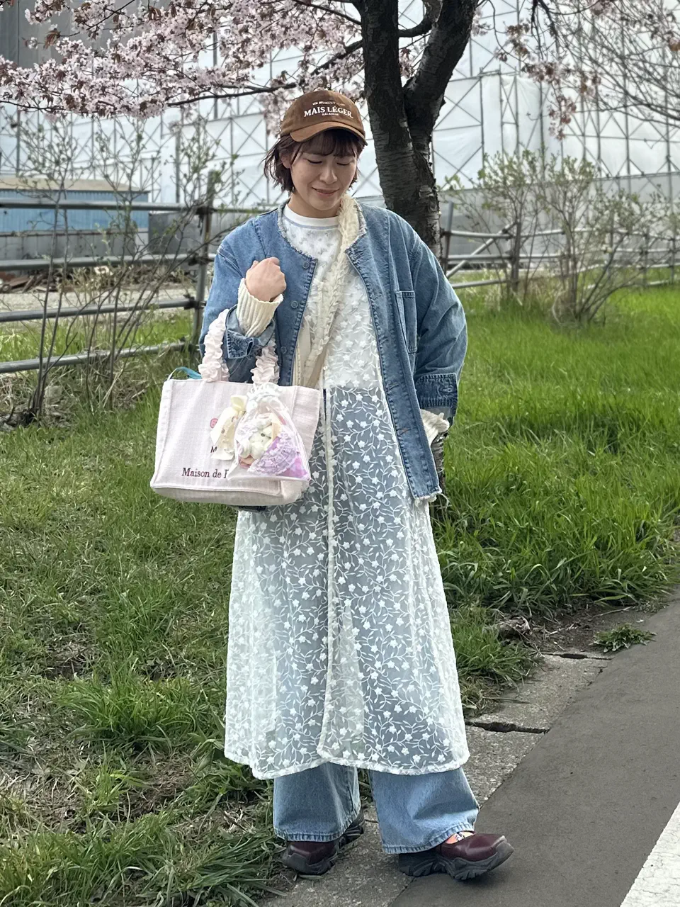 フリルトートバッグ マホイップ/Maison de FLEUR（メゾン ド フルール