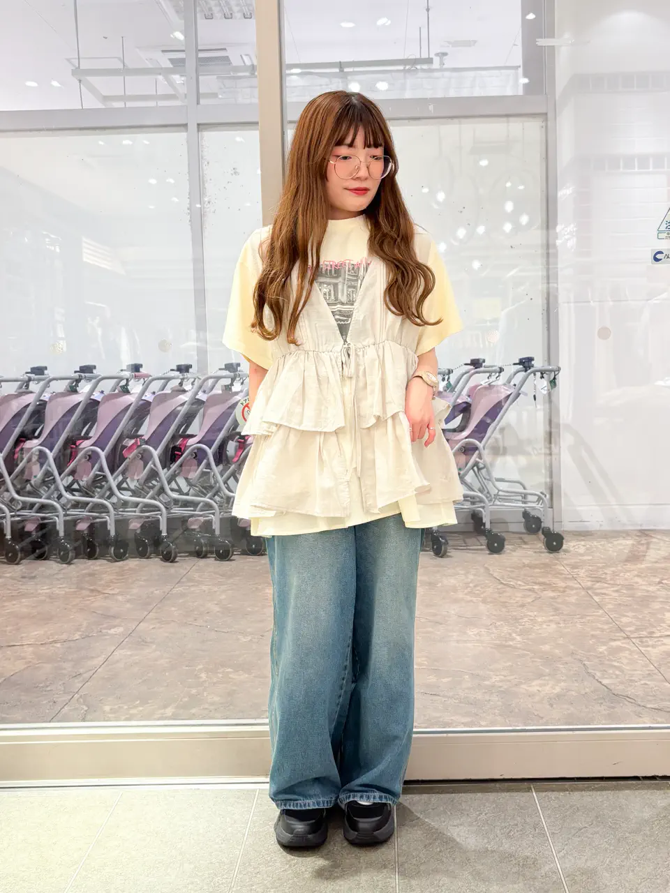 スタッズデニムパンツ/earth music&ecology（アース ミュージック