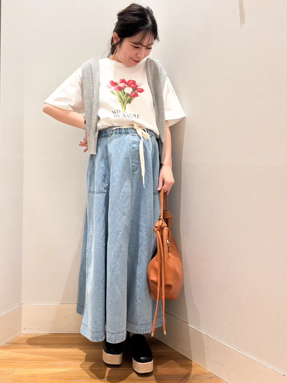アースミュージックアンドエコロジー　シャツ　Ｔシャツ　おしゃれ　Ｍ　トップス 接触冷感】アソートプリントTシャツ/earth music&ecology（アース