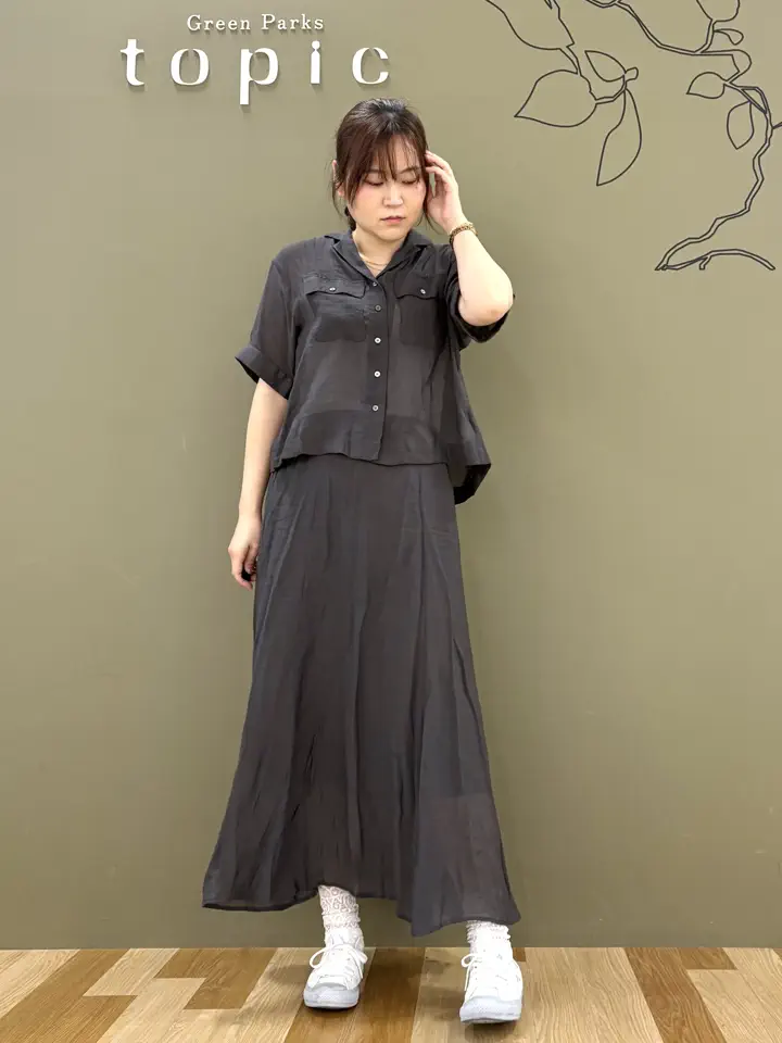 SET2点 シャツスカートセットアップ/Green Parks（グリーン パークス